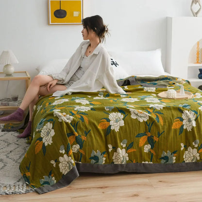 "Vento Lieve" – Cotton Gauze Throw Blanket By Enzo Bellari®