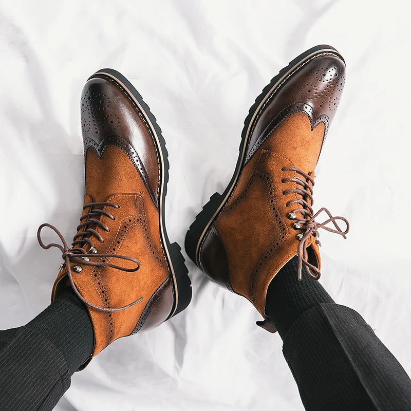 "Punto Invernale" – Suede Leather Brogues By Enzo Bellari®