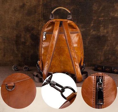 "Strada Vecchia" – Leather Retro Backpack By Enzo Bellari®