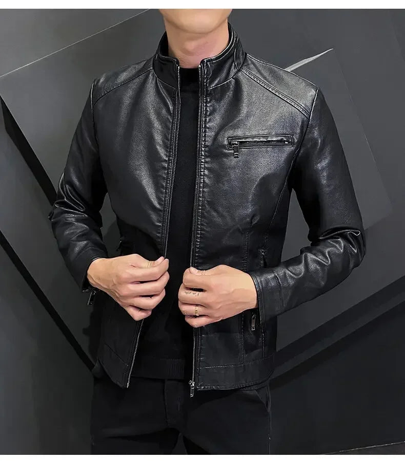 "Luce di Mare" – Slim Fit Motorcycle Leather Jacket By Enzo Bellari®