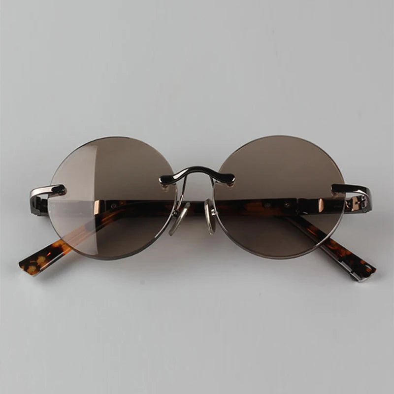 "Cristallo Puro" – Rimless Round Sunglasses By Enzo Bellari®