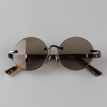 "Cristallo Puro" – Rimless Round Sunglasses By Enzo Bellari®