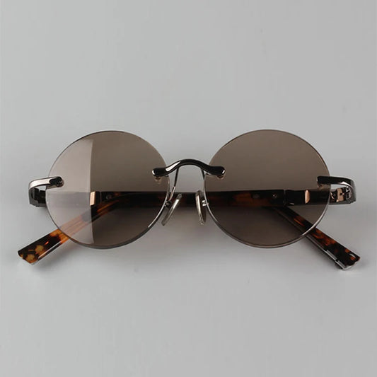 "Cristallo Puro" – Rimless Round Sunglasses By Enzo Bellari®