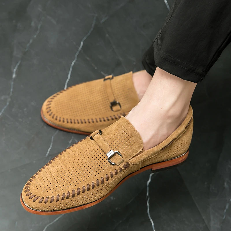 "Sole di Capri" – Perforated Leather Casual Shoes By Enzo Bellari®