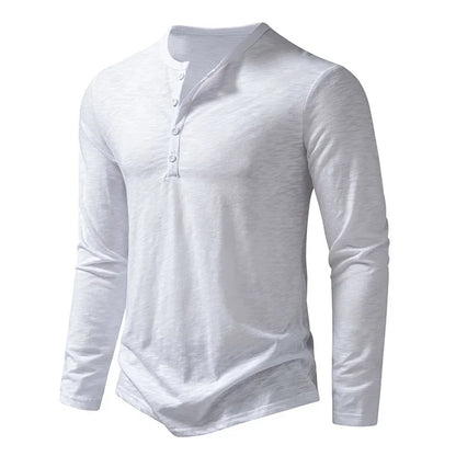 "Collo Naturale" – Cotton Henley Shirt By Enzo Bellari®