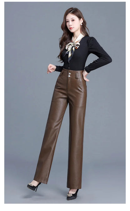 "Cintura Nera" – High Waist PU Pants By Enzo Bellari®