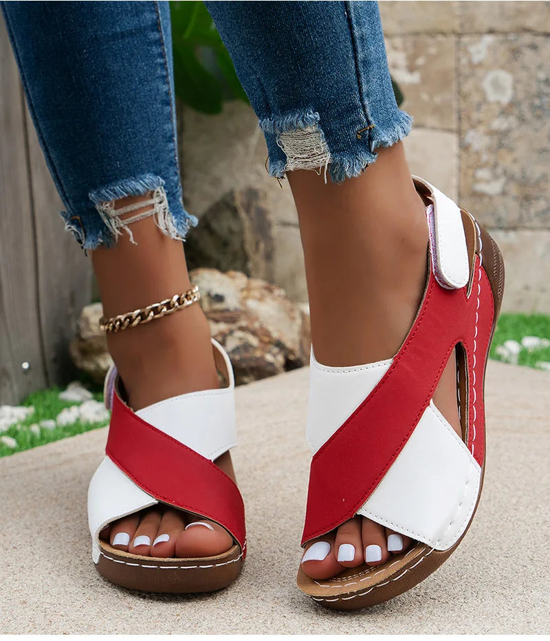 "Oro di Mare" – Peep Toe Wedge Sandals By Enzo Bellari®