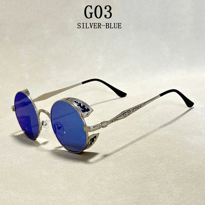 "Occhio Vapore" – Steampunk Round Sunglasses By Enzo Bellari®