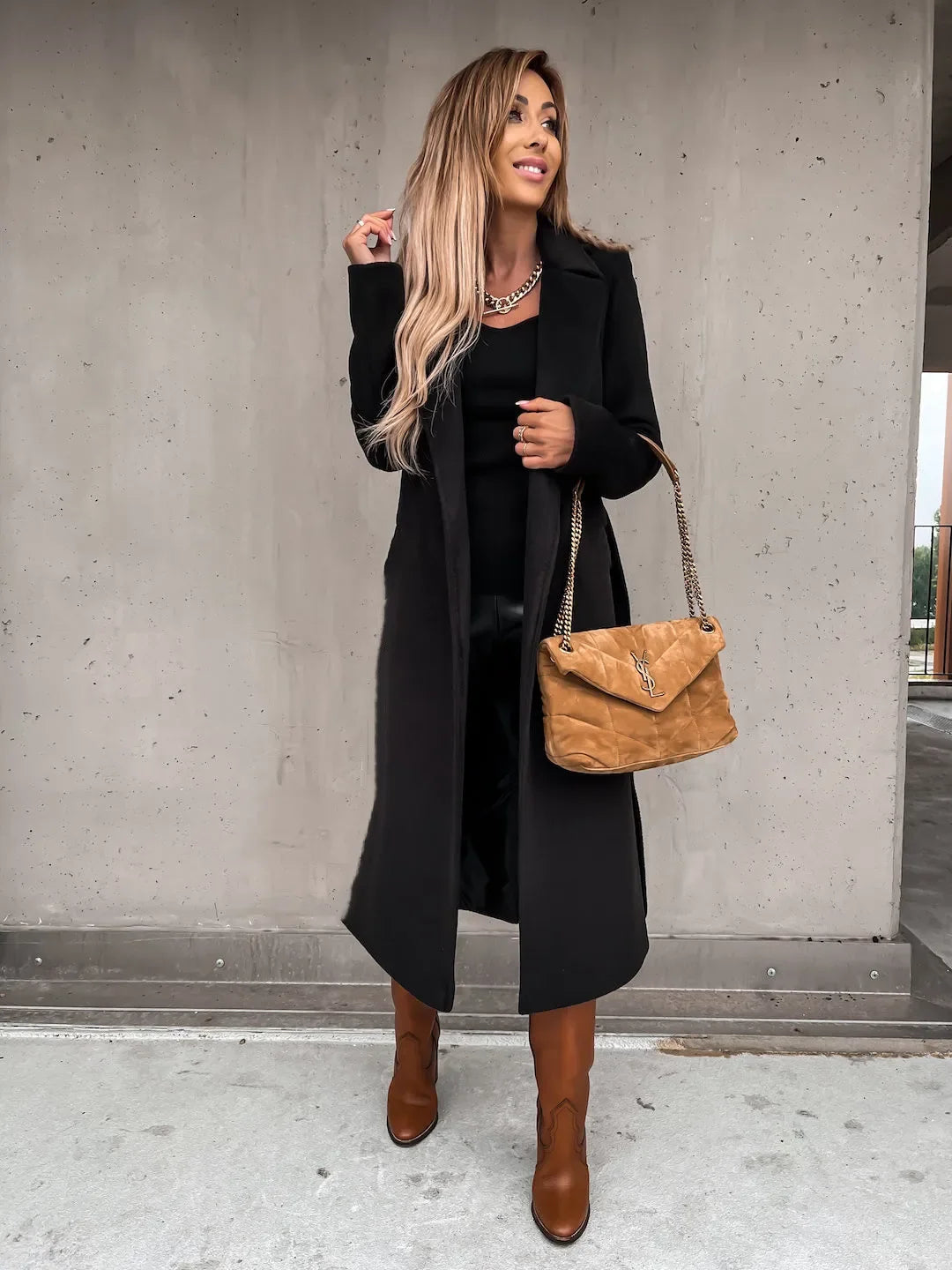 "Sole di Capri" – V-Neck Woolen Overcoat By Enzo Bellari®