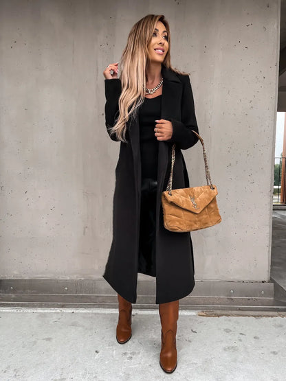 "Sole di Capri" – V-Neck Woolen Overcoat By Enzo Bellari®