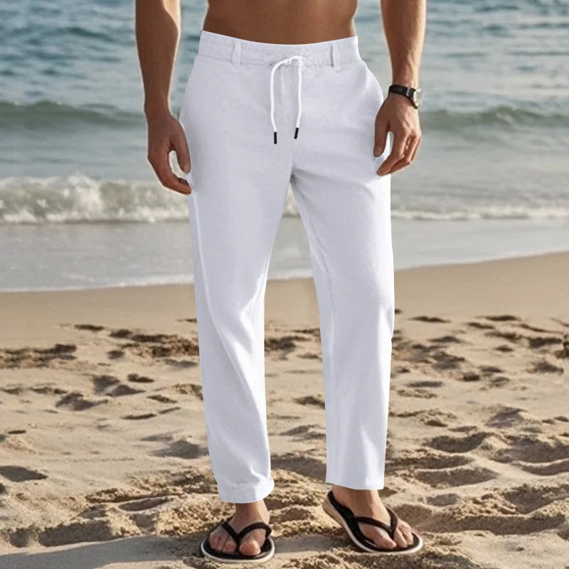 "Oro di Mare" – Cotton Linen Trousers By Enzo Bellari®