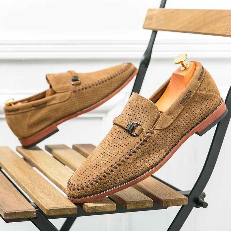 "Sole di Capri" – Perforated Leather Casual Shoes By Enzo Bellari®