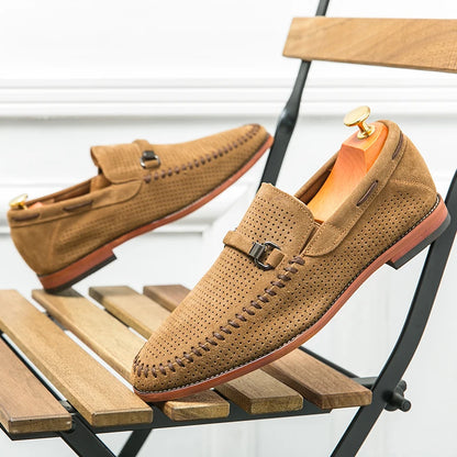 "Sole di Capri" – Perforated Leather Casual Shoes By Enzo Bellari®
