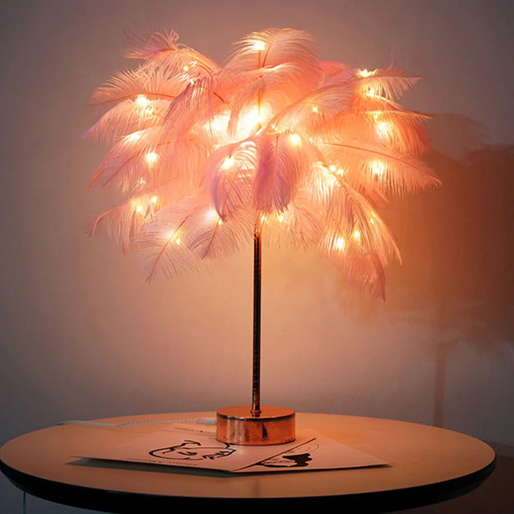 "Luce Leggera" – LED Feather Table Lamp By Enzo Bellari®