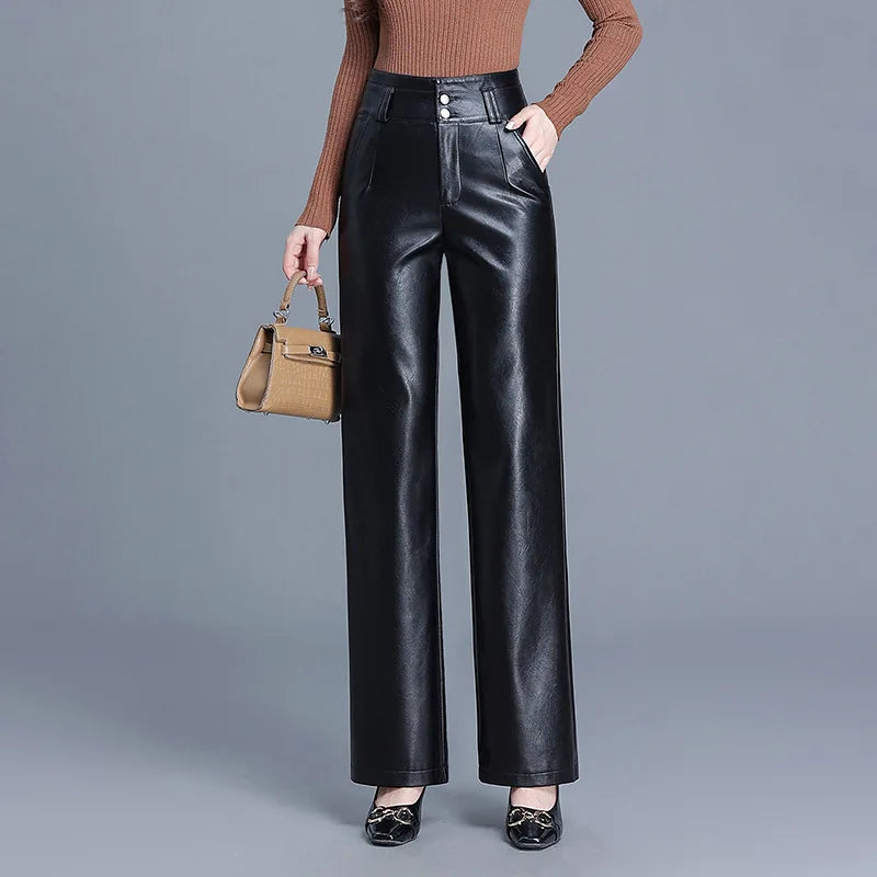 "Cintura Nera" – High Waist PU Pants By Enzo Bellari®