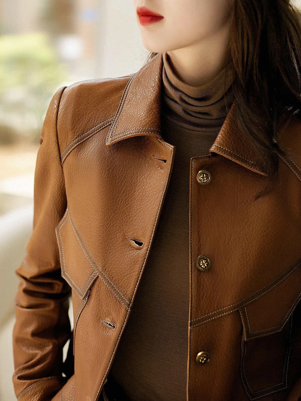 "Autunno Lucido" – Faux Leather Jacket By Enzo Bellari®