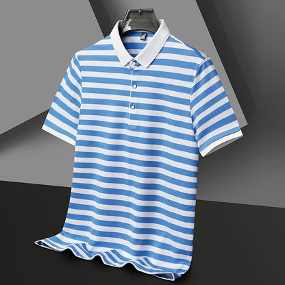 "Vera Luce" – Striped Cotton Polo Shirt By Enzo Bellari®