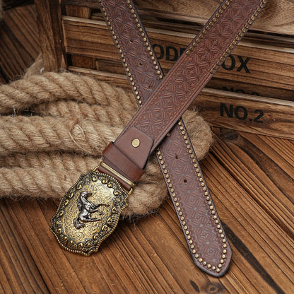 "Aria Serenata" – Western Cowboy PU Leather Belt By Enzo Bellari®