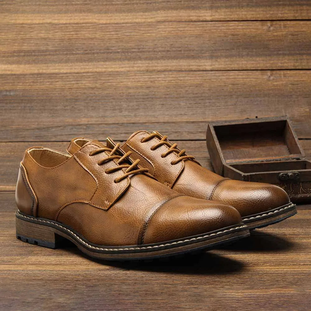 "Epoca Dorata" – Brogue Leather Oxfords By Enzo Bellari®