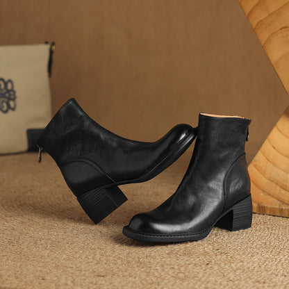 "Tacchi Corti" – Leather Ankle Boots By Enzo Bellari®