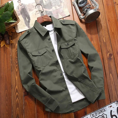 "Il Militare" – Cotton Military Shirt By Enzo Bellari®