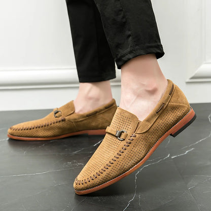 "Sole di Capri" – Perforated Leather Casual Shoes By Enzo Bellari®