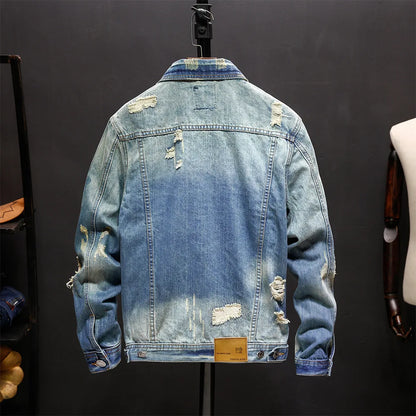 "Fior di Vento" – Zipper Denim Jacket By Enzo Bellari®