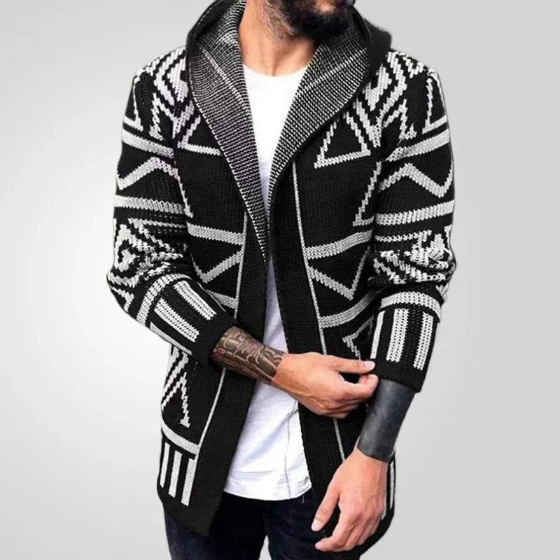 "Maglia Aperta" – Hooded Stitch Cardigan By Enzo Bellari®