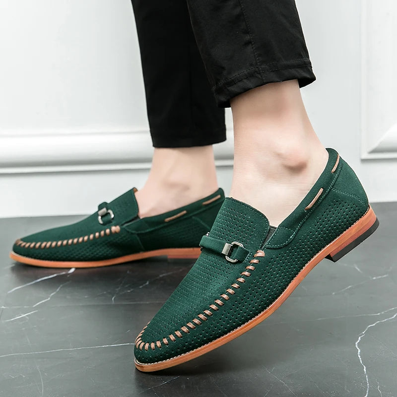 "Sole di Capri" – Perforated Leather Casual Shoes By Enzo Bellari®