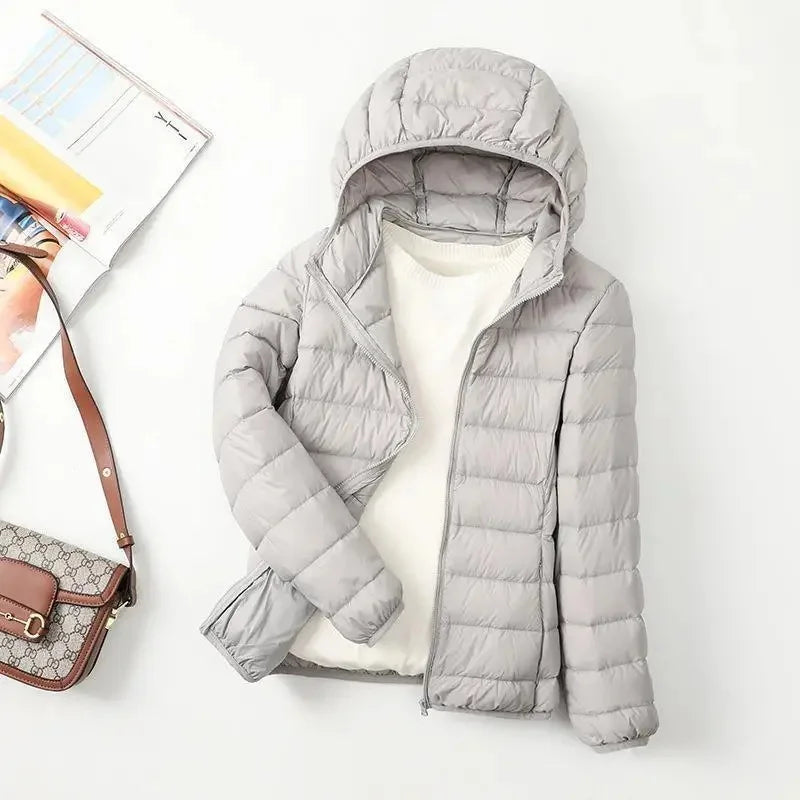 "Aria Serenata" – Lightweight Down Hooded Jacket By Enzo Bellari®