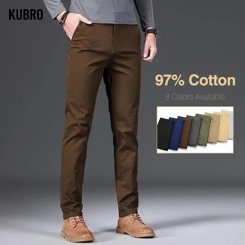 "Slim Naturale" – Cotton Slim Fit Pants By Enzo Bellari®