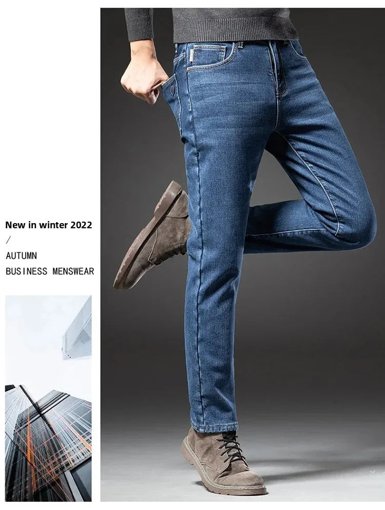 "Linea Invernale" – Fleece Straight Jeans By Enzo Bellari®