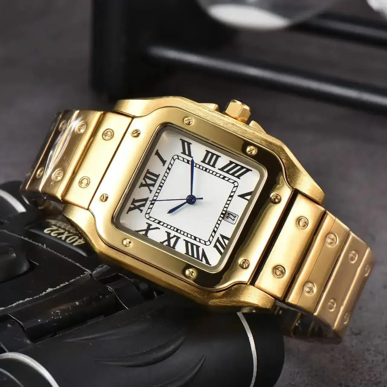 "Oro di Mare" – Stainless Steel Square Watch By Enzo Bellari®