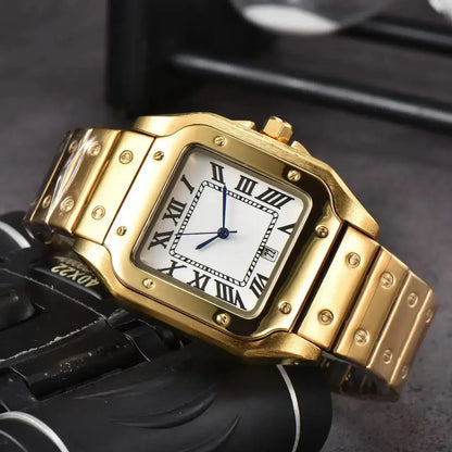 "Oro di Mare" – Stainless Steel Square Watch By Enzo Bellari®
