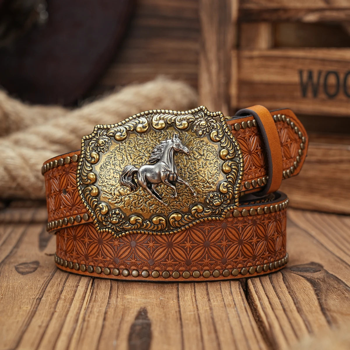 "Aria Serenata" – Western Cowboy PU Leather Belt By Enzo Bellari®