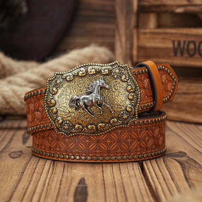 "Aria Serenata" – Western Cowboy PU Leather Belt By Enzo Bellari®