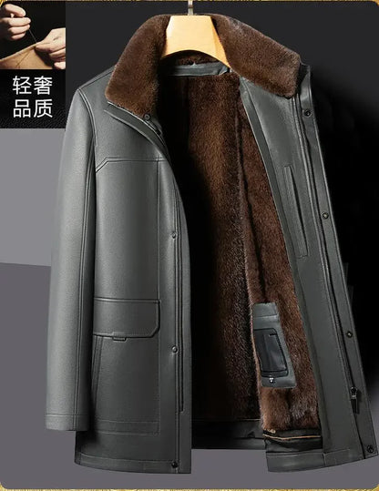 "Pelle Reale" – Sheepskin Mink Coat By Enzo Bellari®