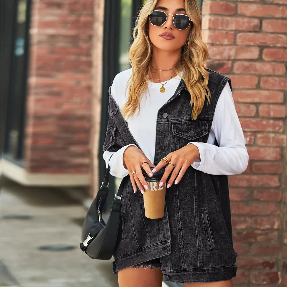 "Trama Retrò" – Denim Vest Jacket By Enzo Bellari®