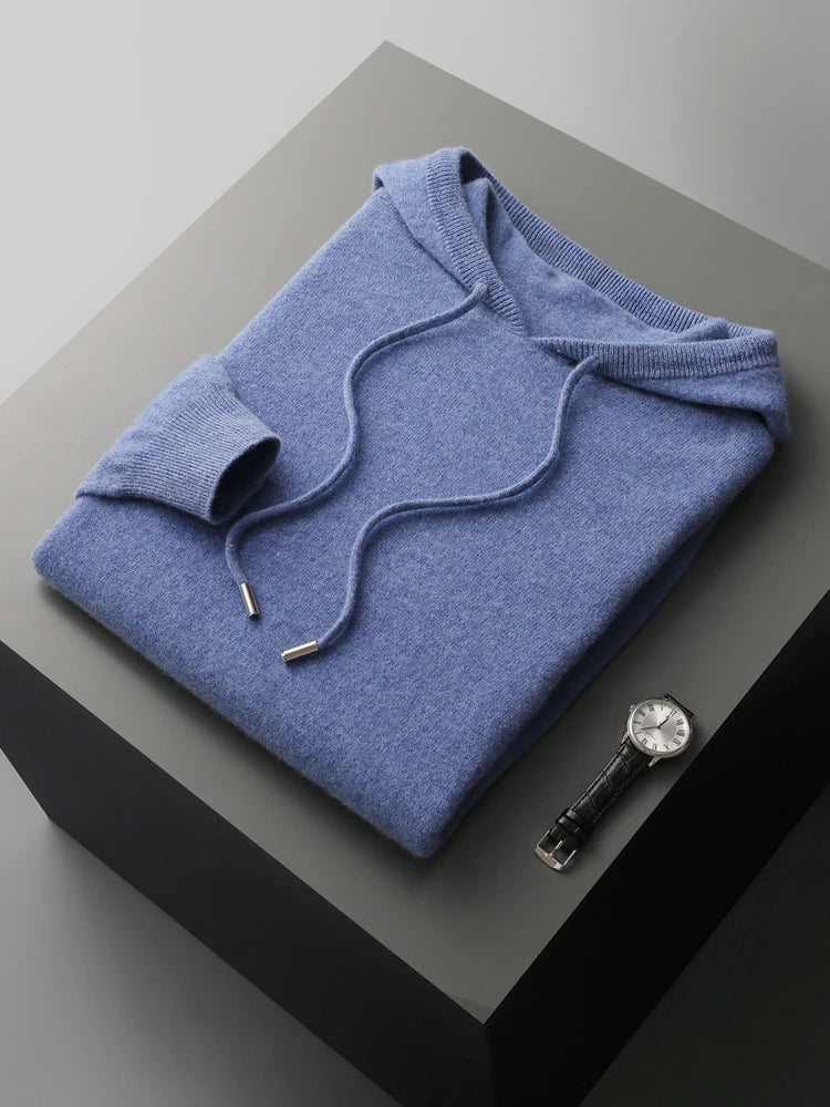 "Fior di Vento" – Cashmere Merino Wool Hoodie By Enzo Bellari®