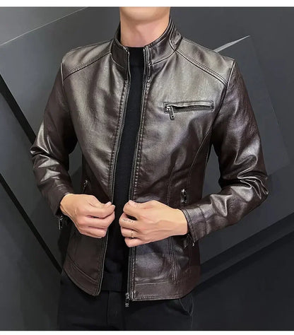 "Luce di Mare" – Slim Fit Motorcycle Leather Jacket By Enzo Bellari®