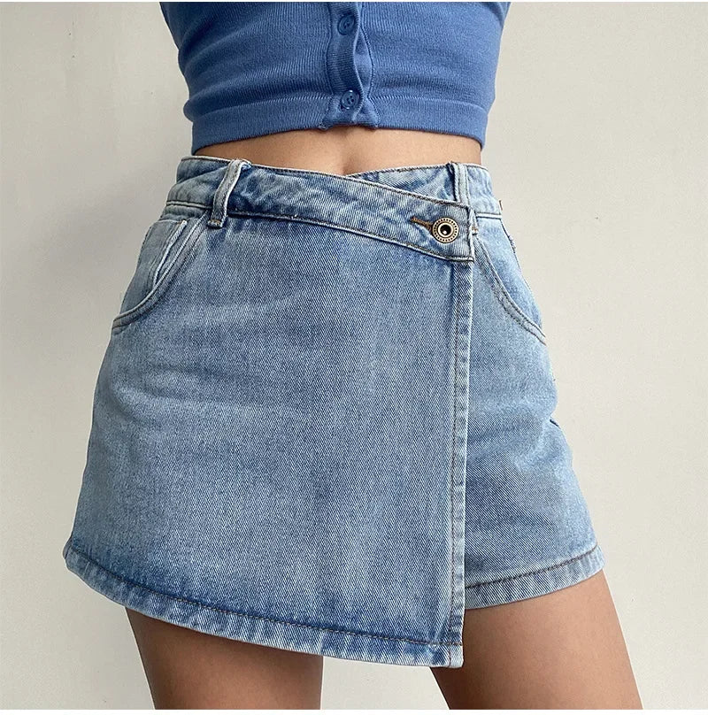 "Linea Alta" – Slimming Denim Skirt By Enzo Bellari®