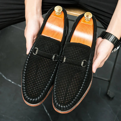 "Sole di Capri" – Perforated Leather Casual Shoes By Enzo Bellari®