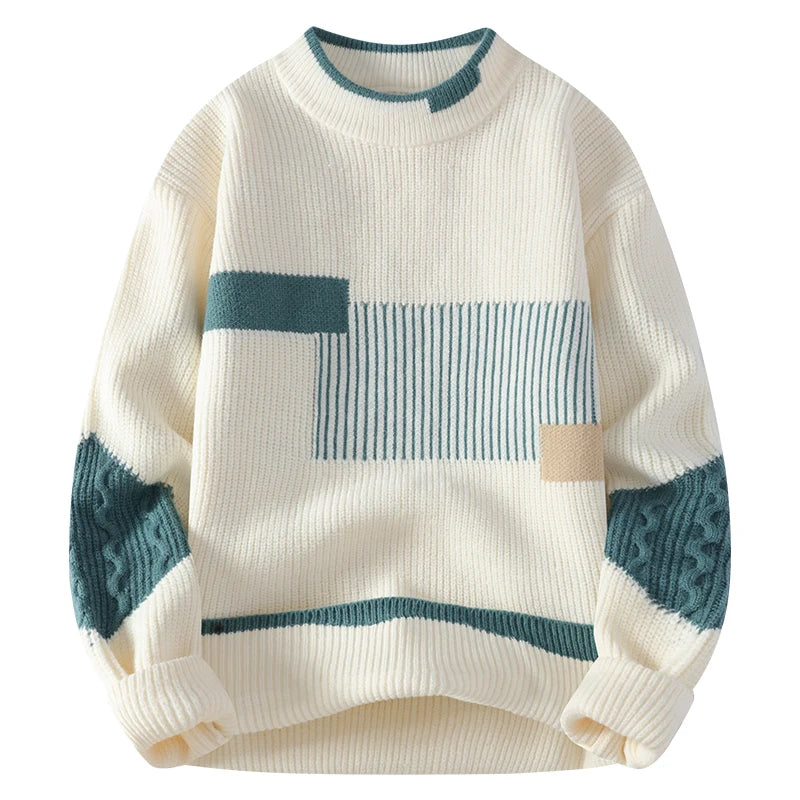 "Trama Mista" – Patchwork Knit Sweater By Enzo Bellari®