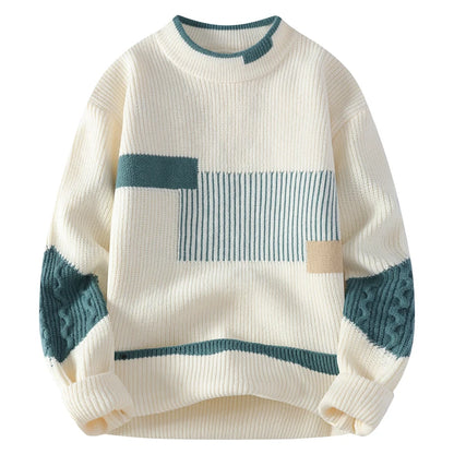 "Trama Mista" – Patchwork Knit Sweater By Enzo Bellari®