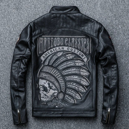 "Teschio Nero" – Skull Moto Jacket By Enzo Bellari®