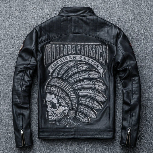 "Teschio Nero" – Skull Moto Jacket By Enzo Bellari®