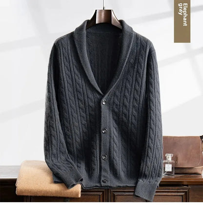 "Nodo Classico" – Knitted V-Neck Cardigan By Enzo Bellari®