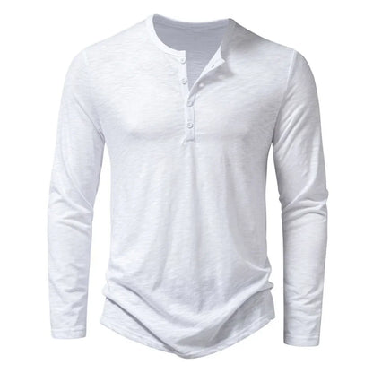"Collo Naturale" – Cotton Henley Shirt By Enzo Bellari®