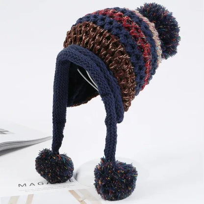 "Aria Serenata" – Pompon Earflap Knitted Beanie By Enzo Bellari®