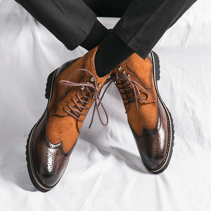 "Punto Invernale" – Suede Leather Brogues By Enzo Bellari®